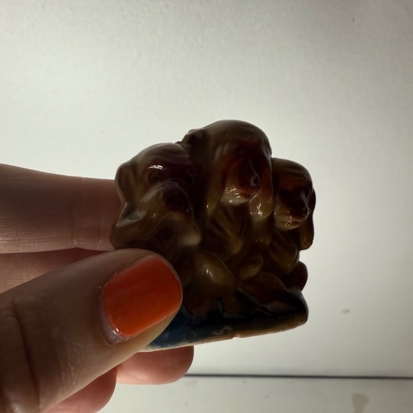 Vintage Three Wise Monkeys Figurine See Speak Hear No Evil Japan MCM Mid Century - Picture 3 of 5